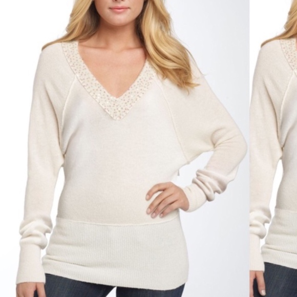 Free People Sweaters - Free People Dolman Sleeve Sequin V Neck Sweater Free People Sweaters - Free People Dolman Sleeve Sequin V Neck Sweater
